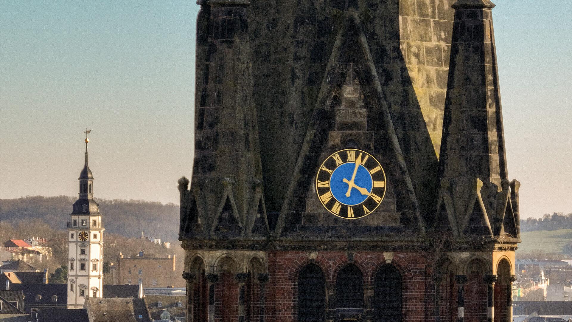 Die Uhr der Johanneskirche