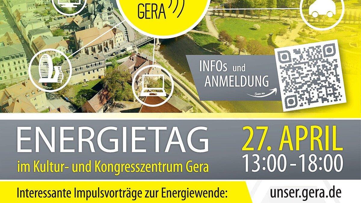 Ein Plakat für den Energietag am 27. April in Gera