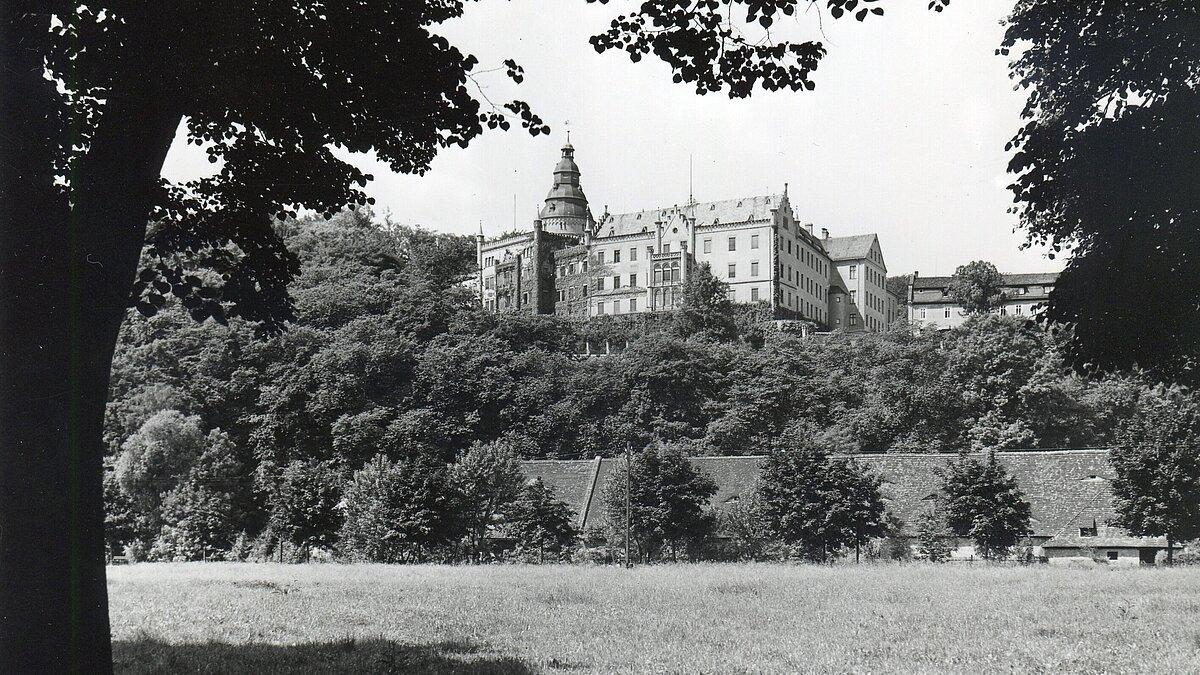 schwarz/weiß Foto von Schloss Osterstein, 1930er Jahre