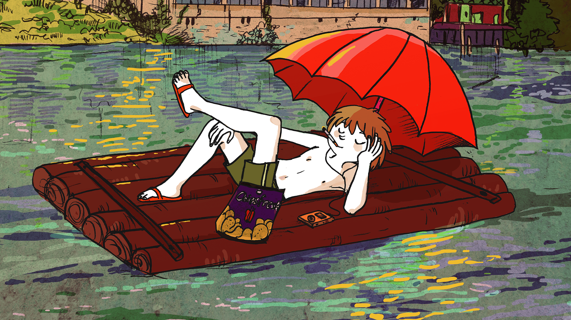 Cover des Buches "Huck Finn" - eine Graphic Novel von Olivia Vieweg nach Mark Twain. © Olivia Vieweg