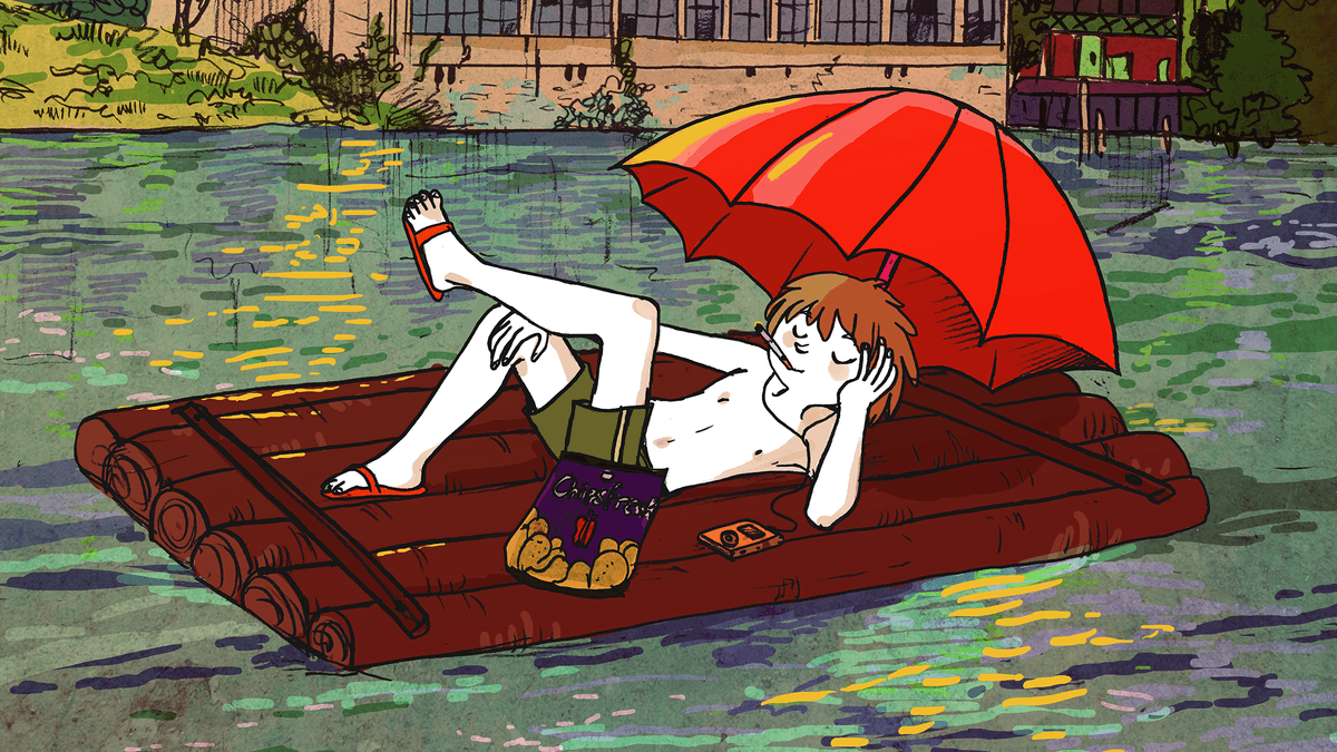Cover des Buches "Huck Finn" - eine Graphic Novel von Olivia Vieweg nach Mark Twain. © Olivia Vieweg