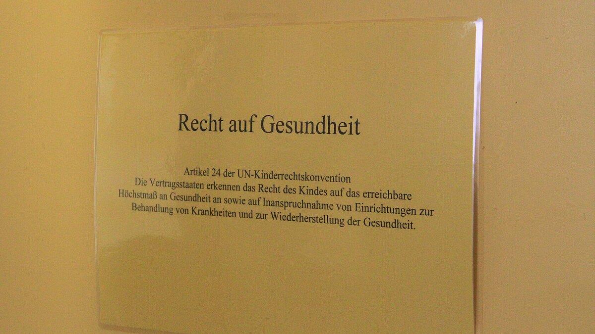 Recht und Gesundheit: Artikel 24 der UN-Kinderrechtskonvention. © Stadt Gera