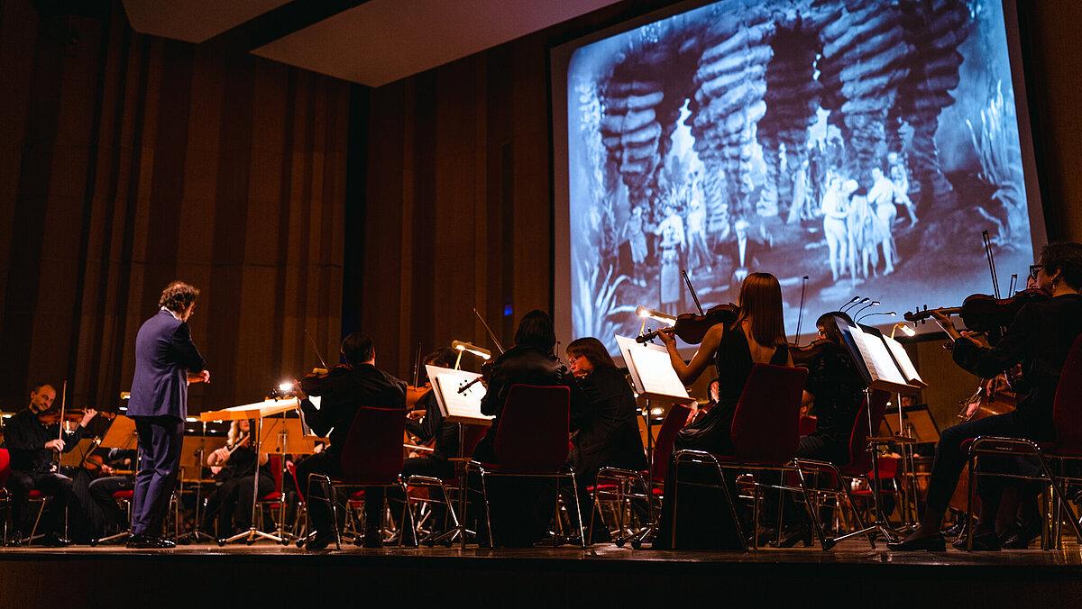 Die Musiker beim Konzert Metropolis. © Stadt Gera