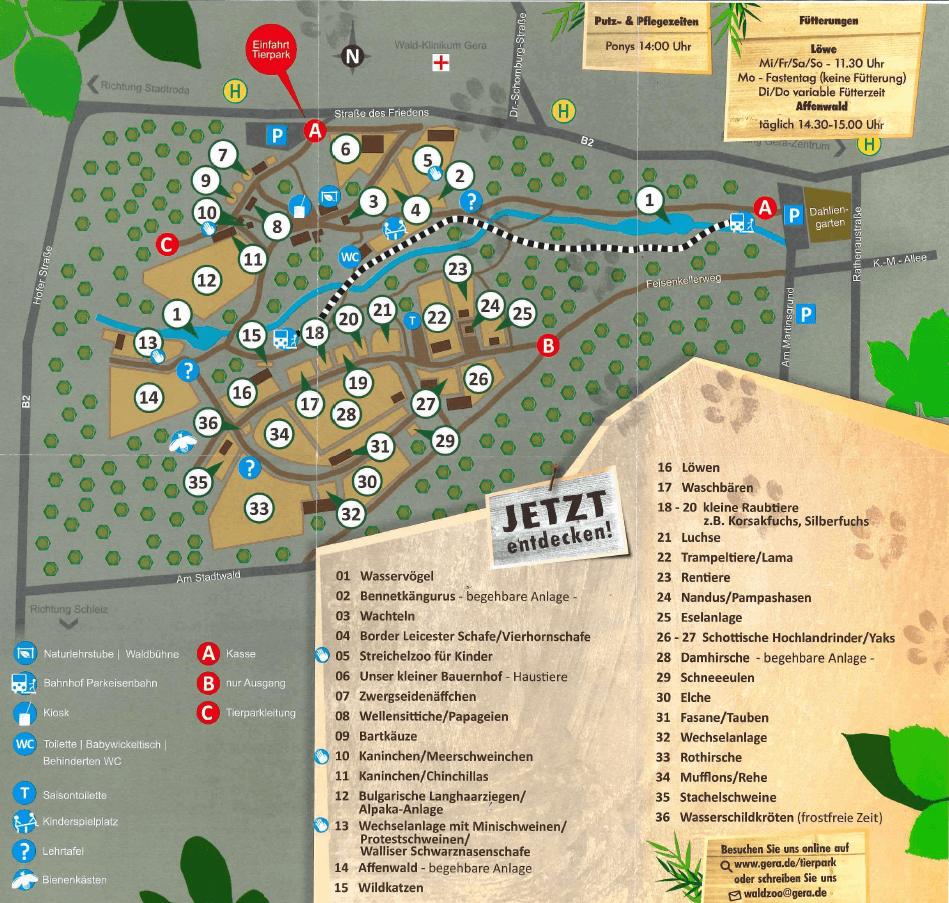 ein Faltplan vom Tierpark. © Werbeagentur Steve Meinhardt