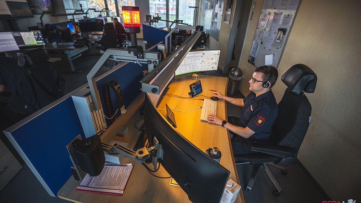 Die neu ausgestattete Leitstelle der Feuerwehr. © Amt für Brand- und Katastrophenschutz
