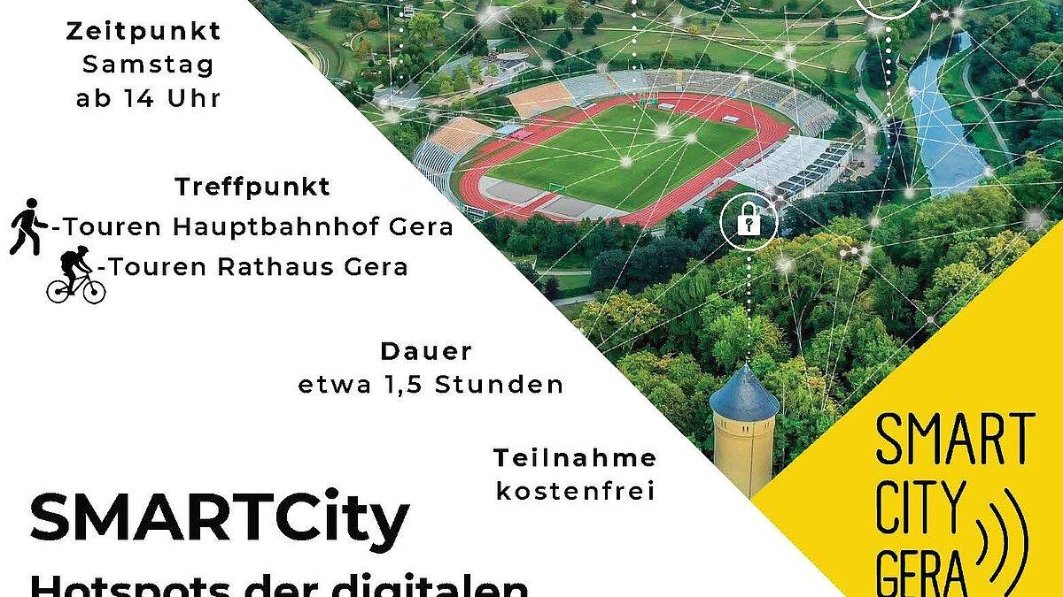 Flyer zu SMARTCity Hotspots. © Stadt Gera