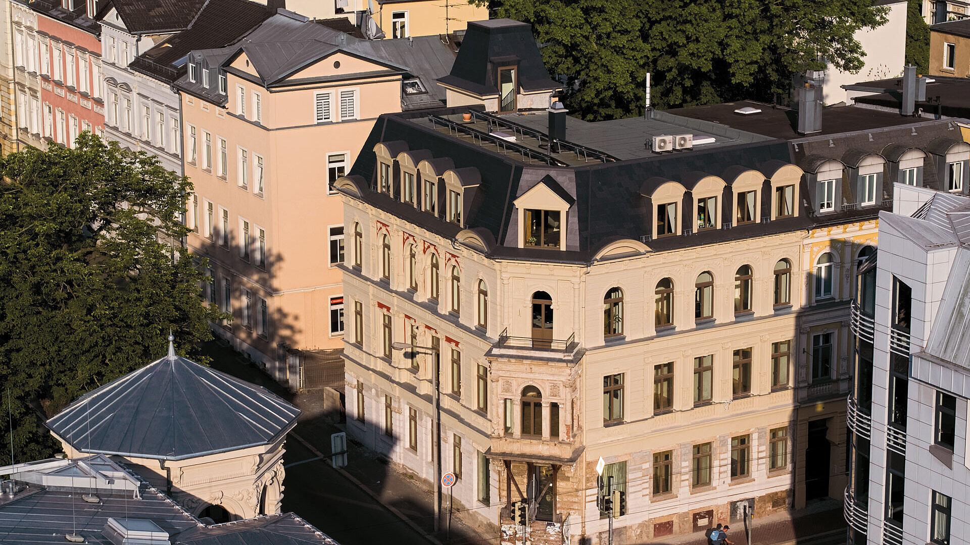 Luftbild der Kulturhaus Clara