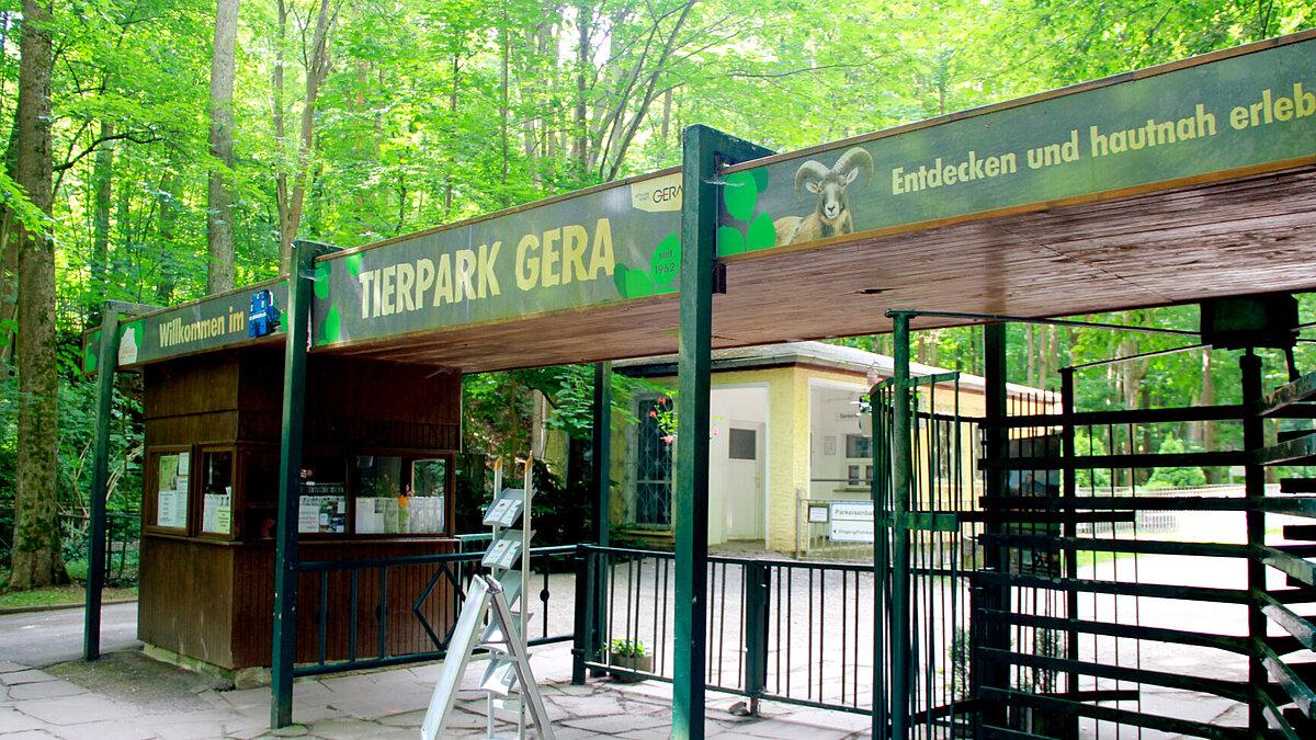 Tierparkeingang am Dahliengarten. © Stadt Gera