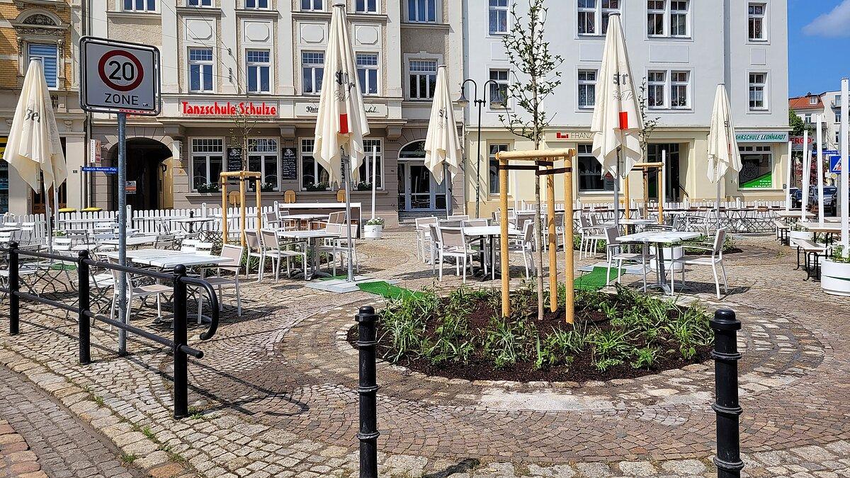 Der Friedrich-Naumann Platz in Untermhaus. © Stadt Gera