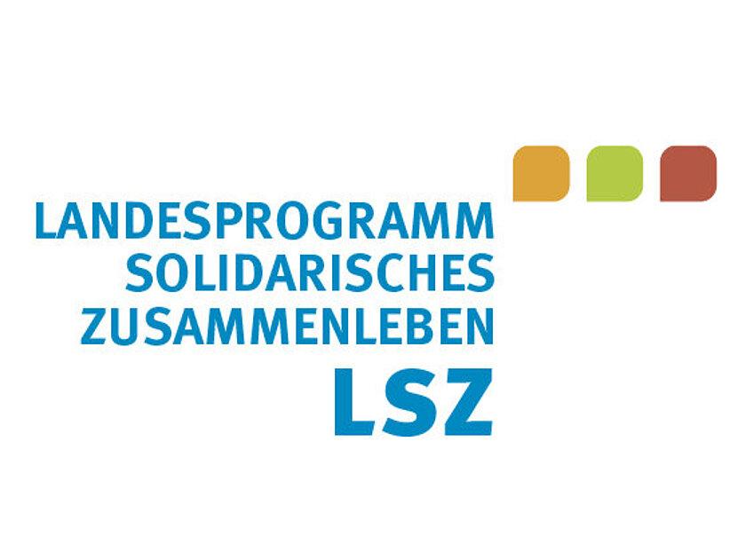 Schriftzug Landesprogramm solidarisches Zusammenleben. © LSZ