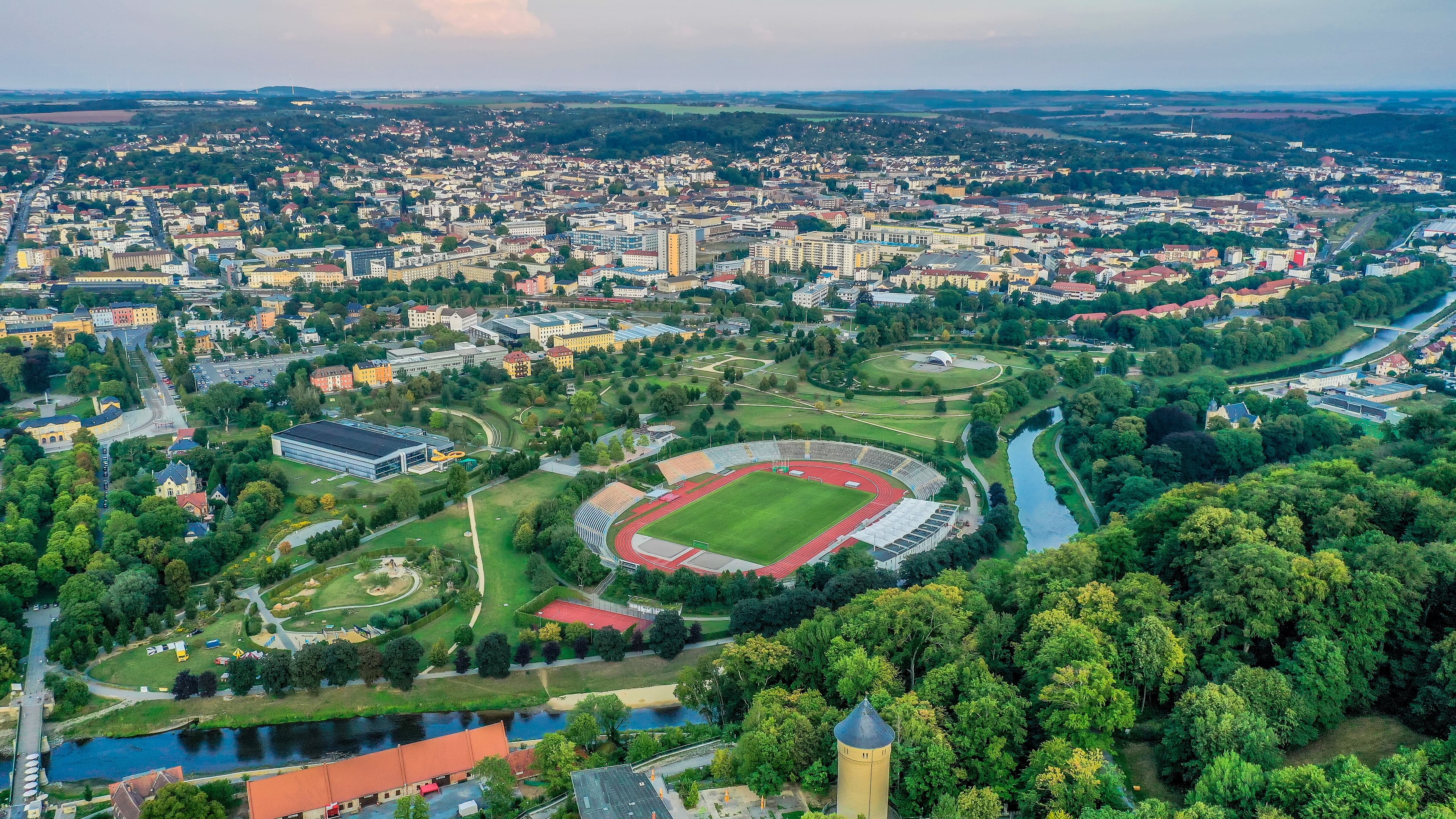 Stadion und Hofwiesenpark. © Stadt Gera