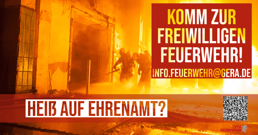 Heiß auf Ehrenamt? Komm zur Freiwilligen Feuerwehr!. © Amt für Brand- und Katastrophenschutz