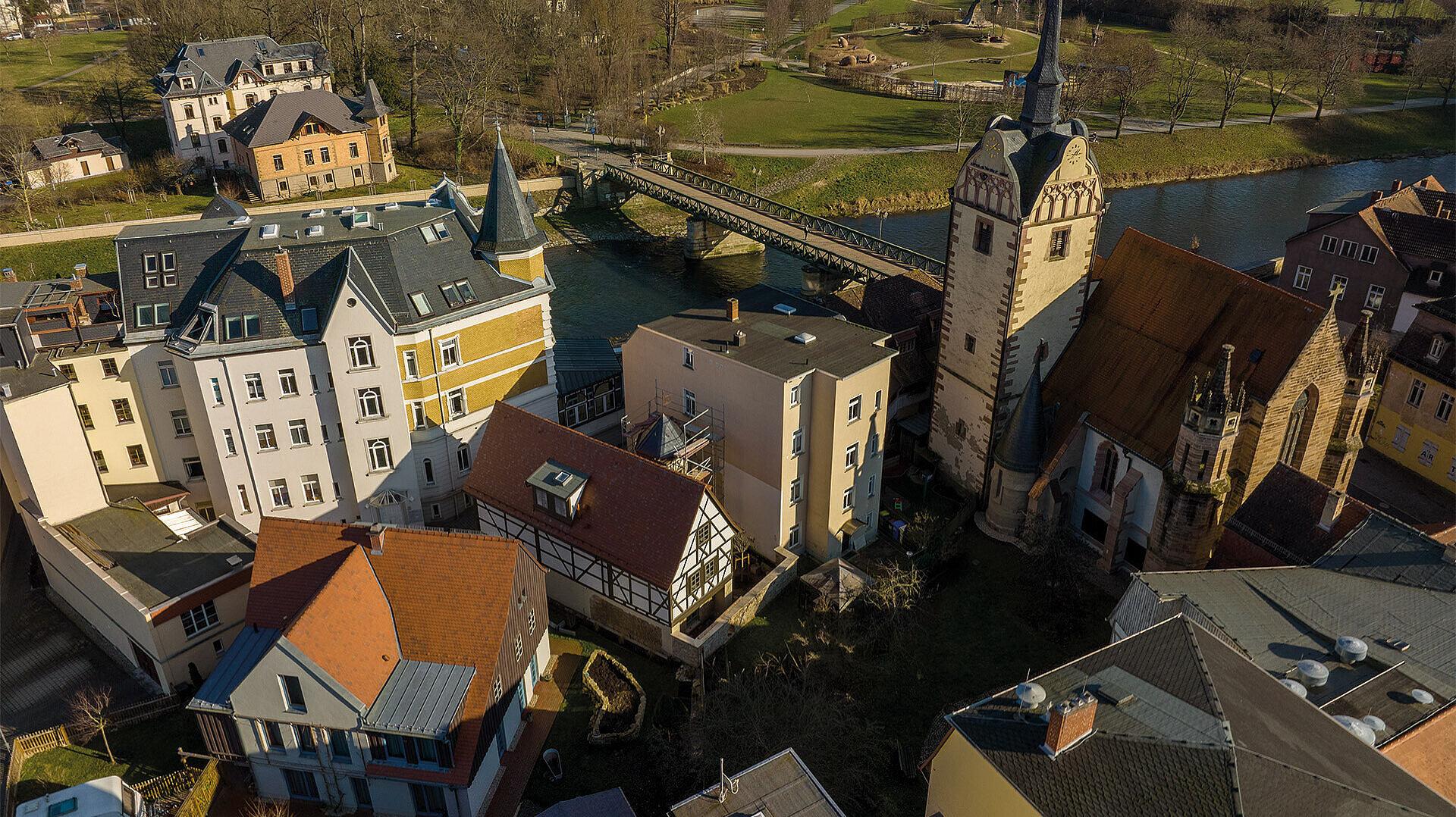 Luftbild von Gera