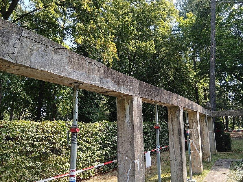 abgestütztes Denkmal. © Stadt Gera