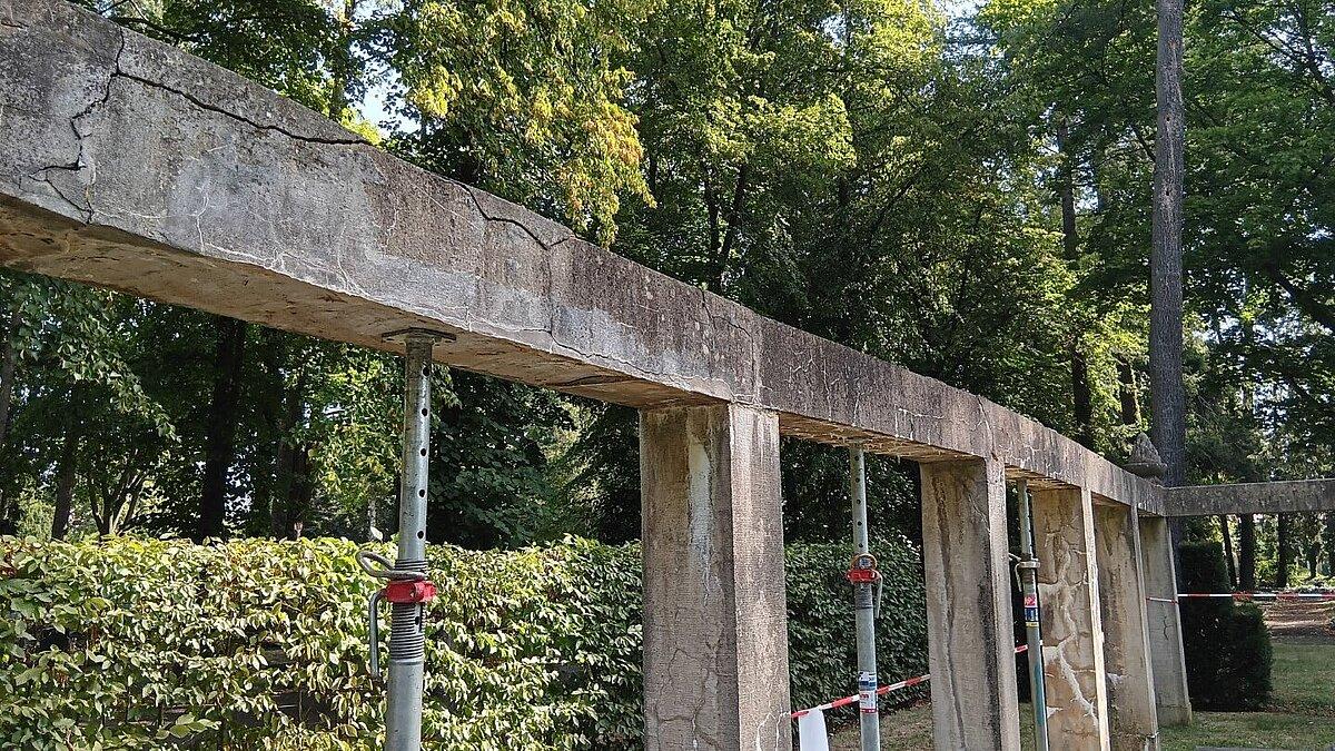 abgestütztes Denkmal. © Stadt Gera