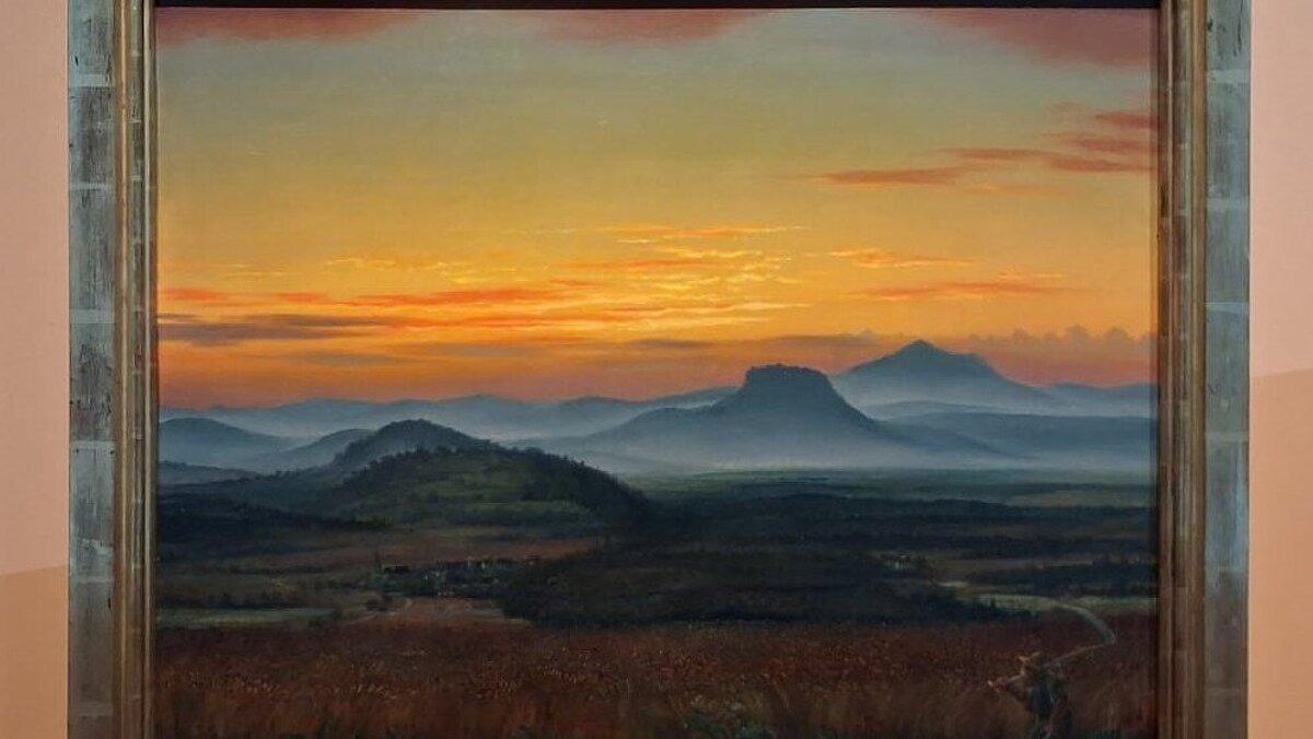 Gemälde Hegaulandschaft am Abend. © Otto Dix