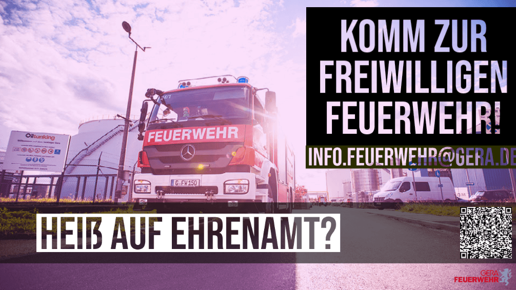 Heiß auf Ehrenamt? Komm zur Freiwilligen Feuerwehr!. © Amt für Brand- und Katastrophenschutz