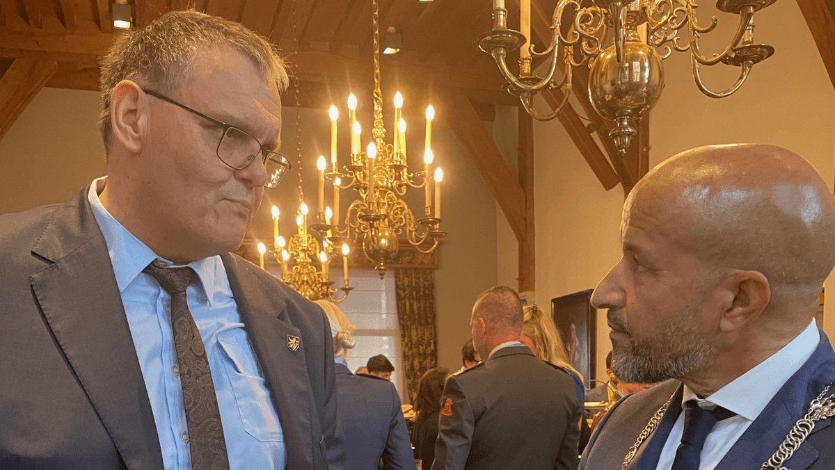 Der Oberbürgermeister Kurt Dannenberg und der Oberbürgermeister Marcouch.. © Stadt Gera