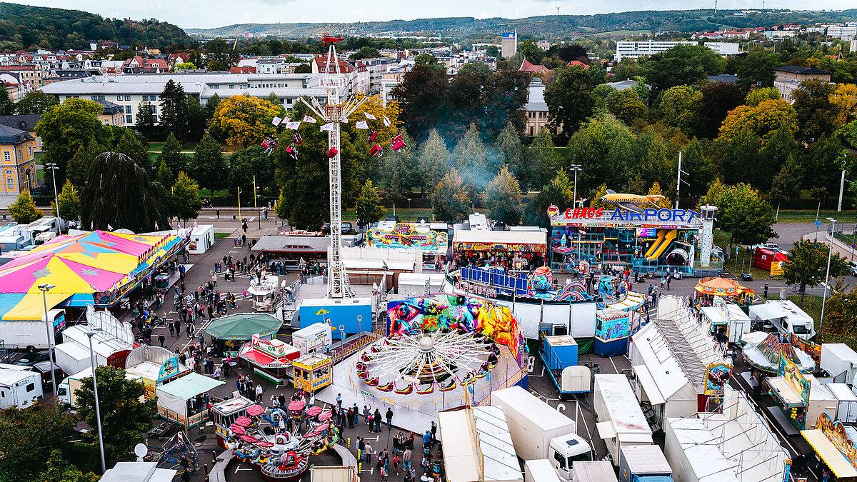 Blick auf das Herbstvolksfest . © Stadt Gera