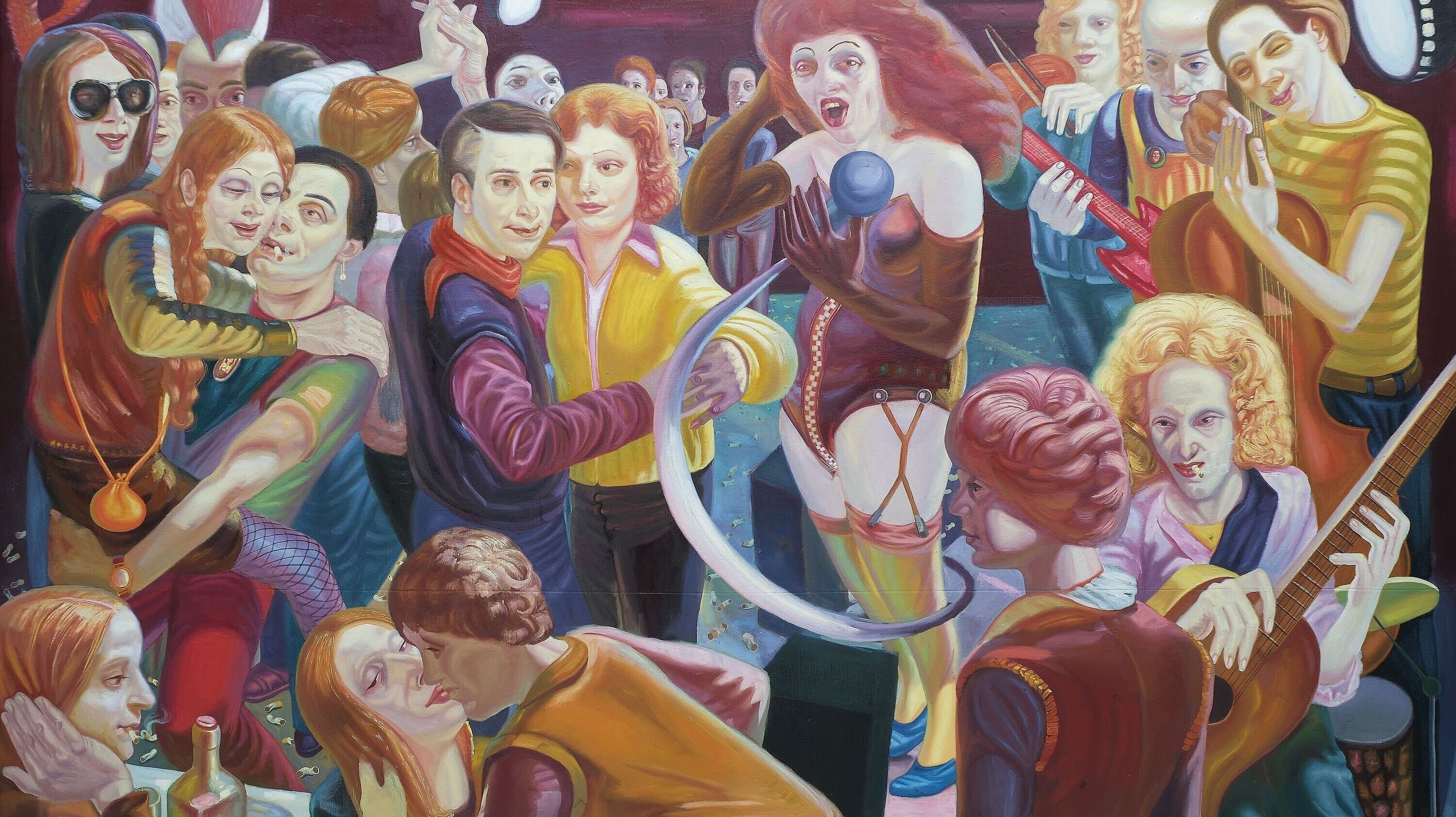 Thomas Holle, Disko, 1986, Öl auf Leinwand. © VG Bild-Kunst Bonn, 2026