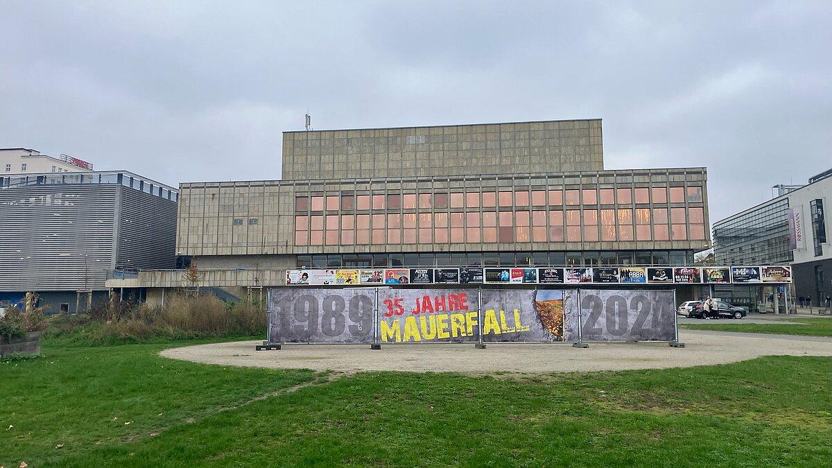 Banner Mauerfall. © Stadt Gera