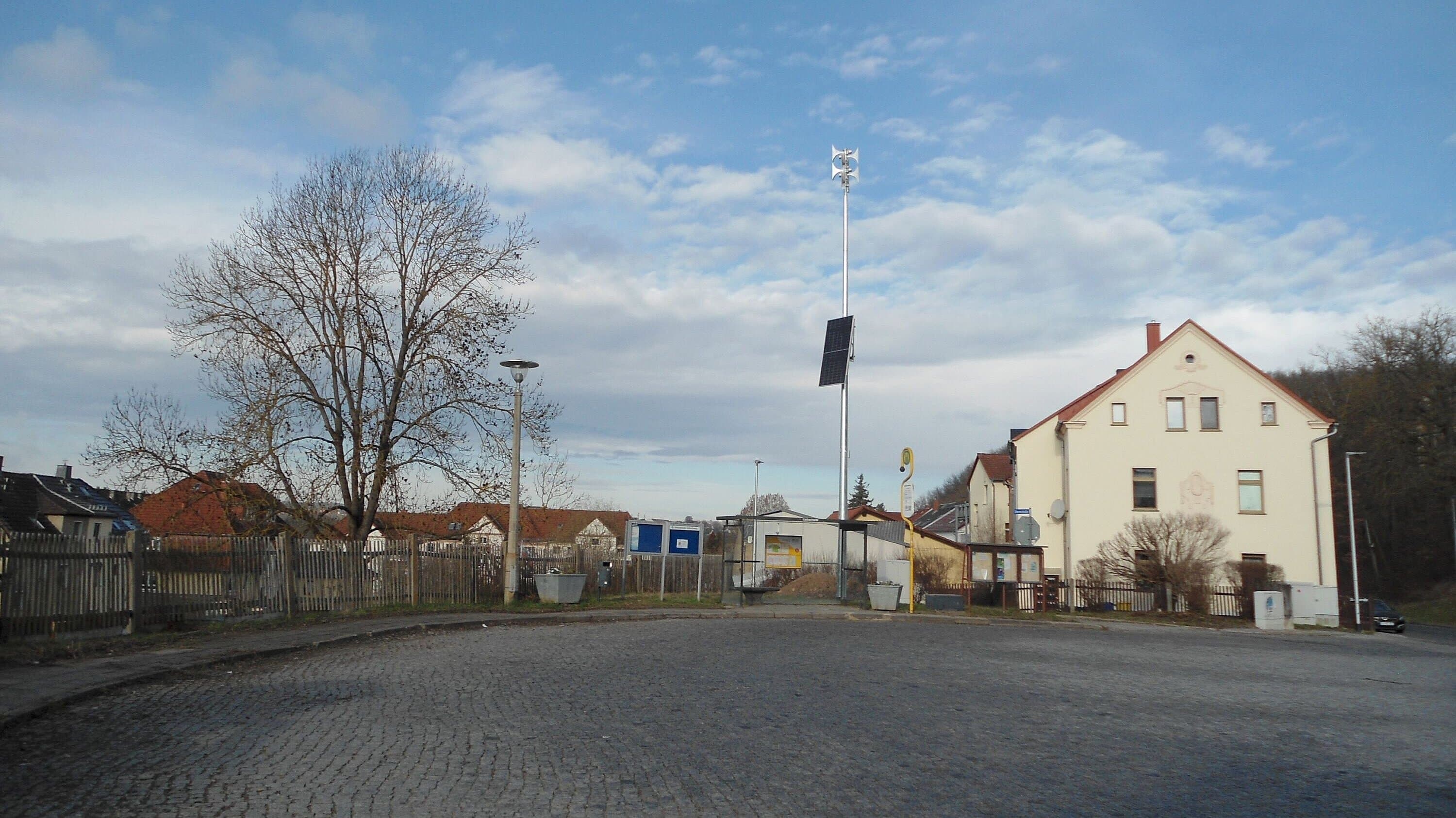 Wendebereich Liebschwitz vor dem Umbau einer barrierefreien Bushaltestelle. © Stadt Gera, Tiefbauamt