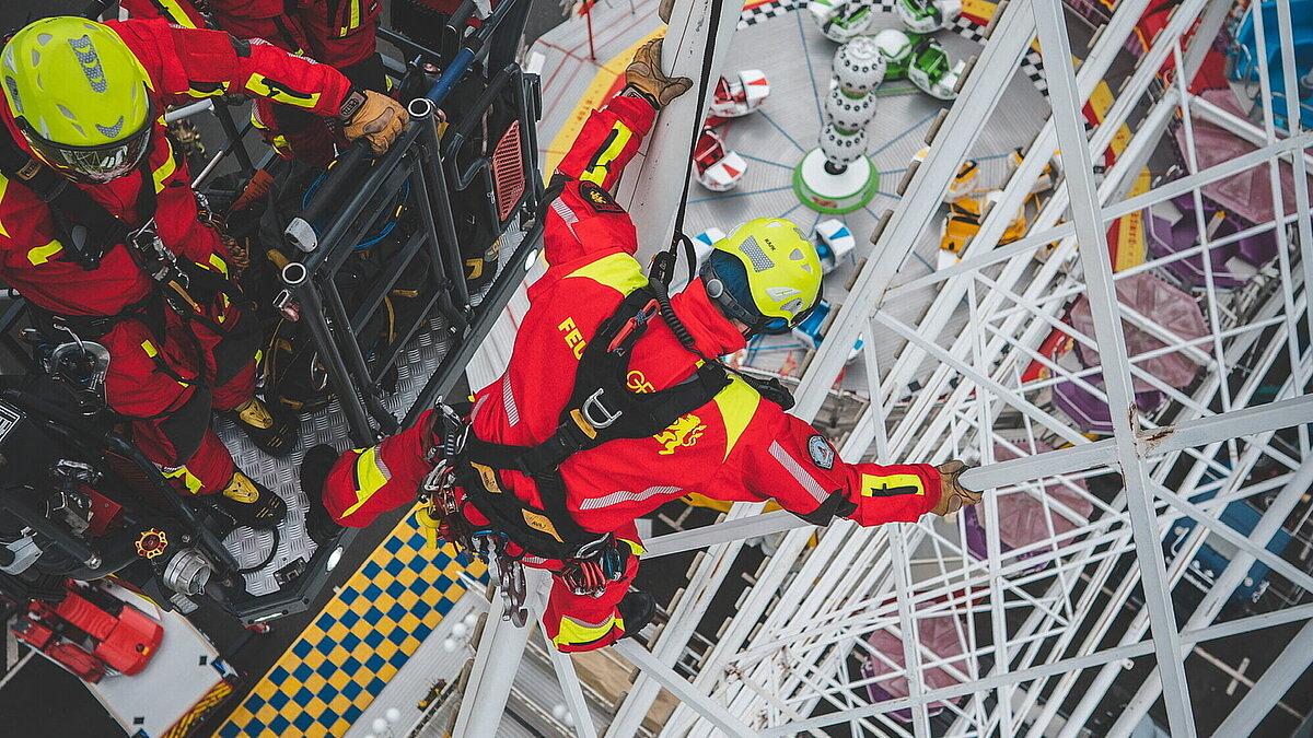 Kletterübung der Feuerwehr