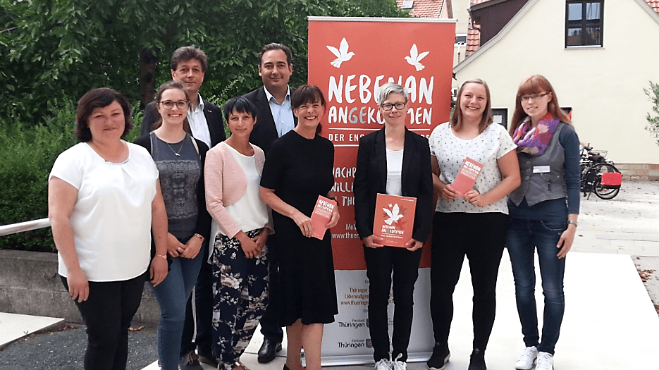 Netzwerkpartner des Projekts nebenan angekommen im Jahr 2019 in Erfurt.. © Thüringer Ehrenamtsstiftung