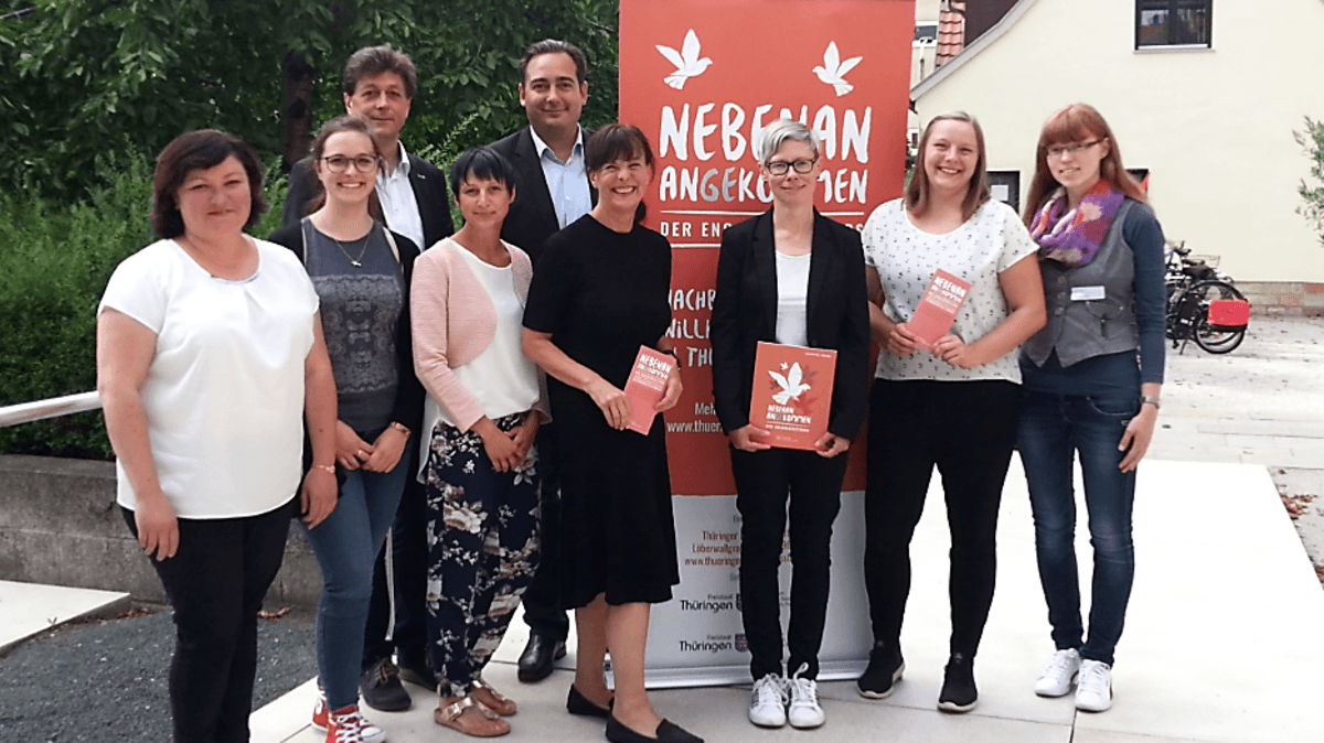 Netzwerkpartner des Projekts nebenan angekommen im Jahr 2019 in Erfurt.. © Thüringer Ehrenamtsstiftung