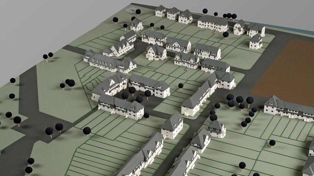 Modell Geraer Gartenstadt ‚Heinrichsgrün‘ im Maßstab 1:250, Modell: Architekturmodelle Bönsch 2008