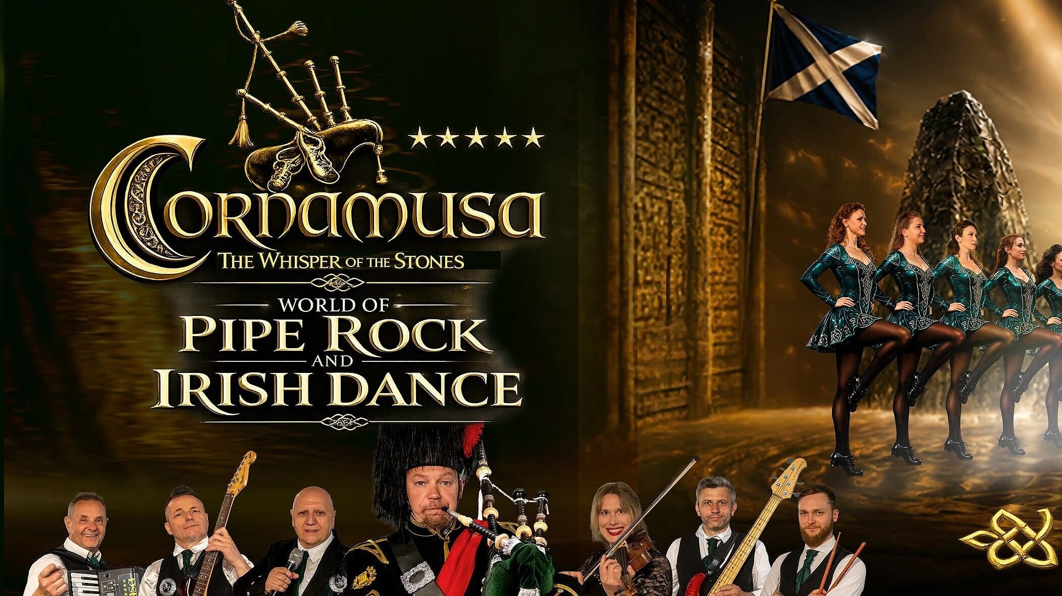Cornamusa "World of Pipe Rock and Irish Dance" - Das Flüstern der Steine. © Cornamusa - Peter Scheler & Torsten Bähring GbR