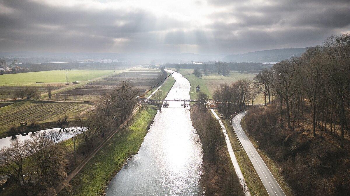 der Langenberger Eltersteg von oben . © Stadt Gera