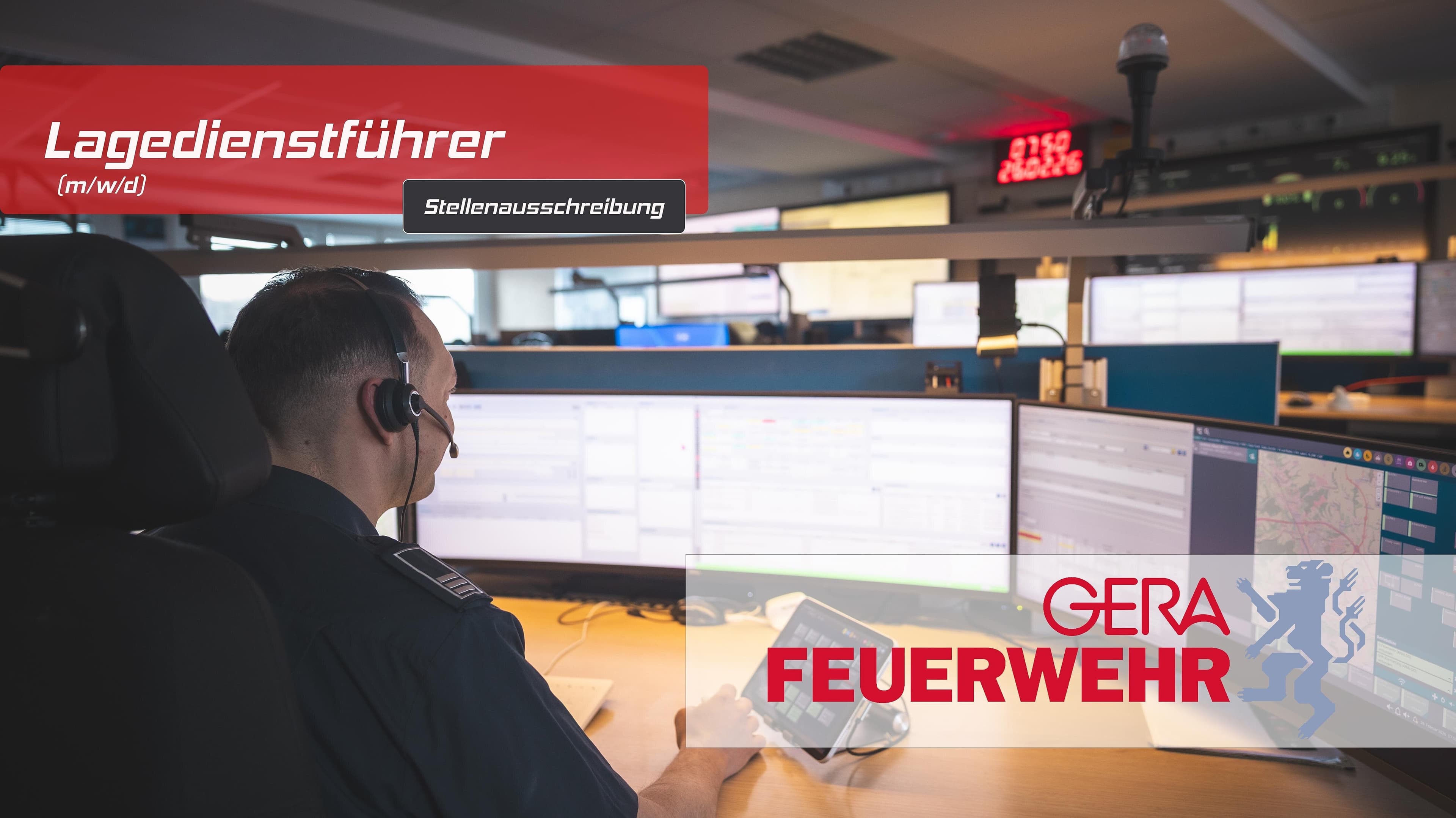 Lagedienstführer im Einsatz. © Stadt Gera