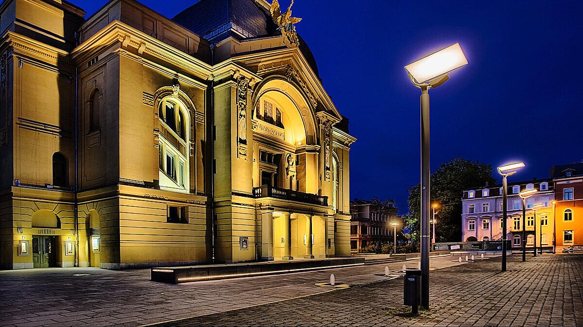 Das Thater bei Nacht. © Stadt Gera