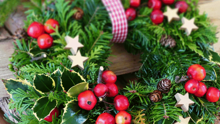 Adventsgestecke selbst gemacht. © Stadt- und Regionalbibliothek Gera