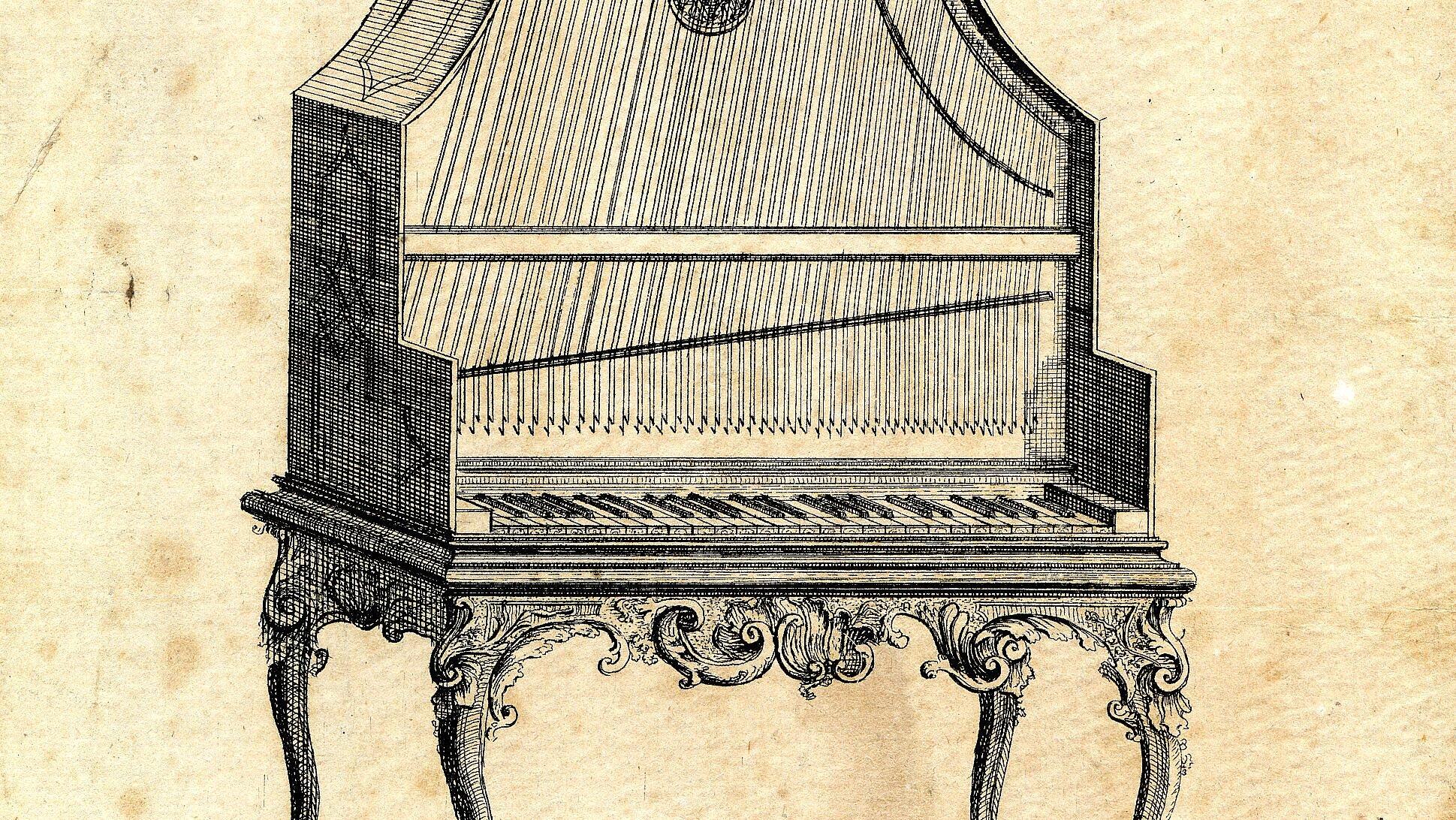 Entwickelt in der Friederici-Werkstatt: Der Pyramidenflügel, ein aufrecht stehendes Klavier aus dem Jahr 1745. © Stadt Gera