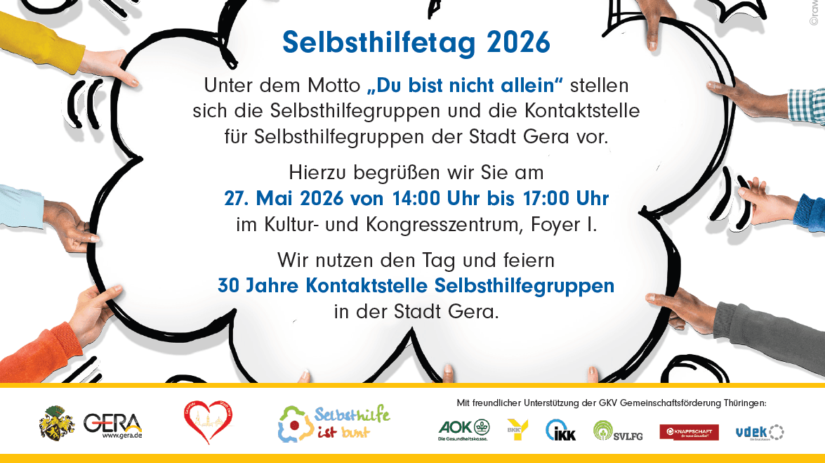 Plakat Selbsthilfetag 2026. © Stadt Gera