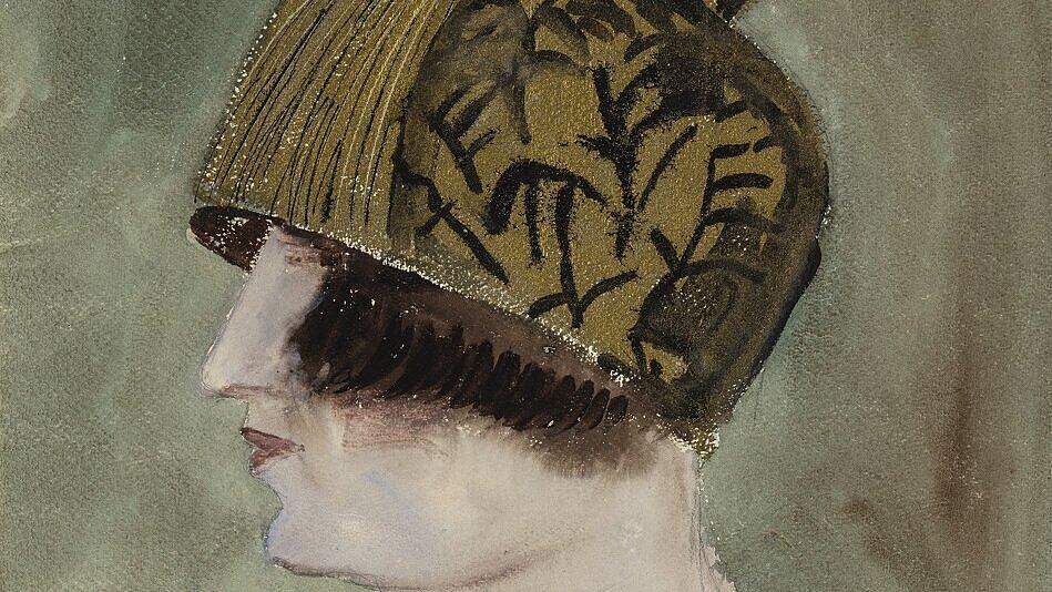 Otto Dix, Frau in Gold (Mutzli), Aquarell, 1923. © VG Bild Kunst Bonn 