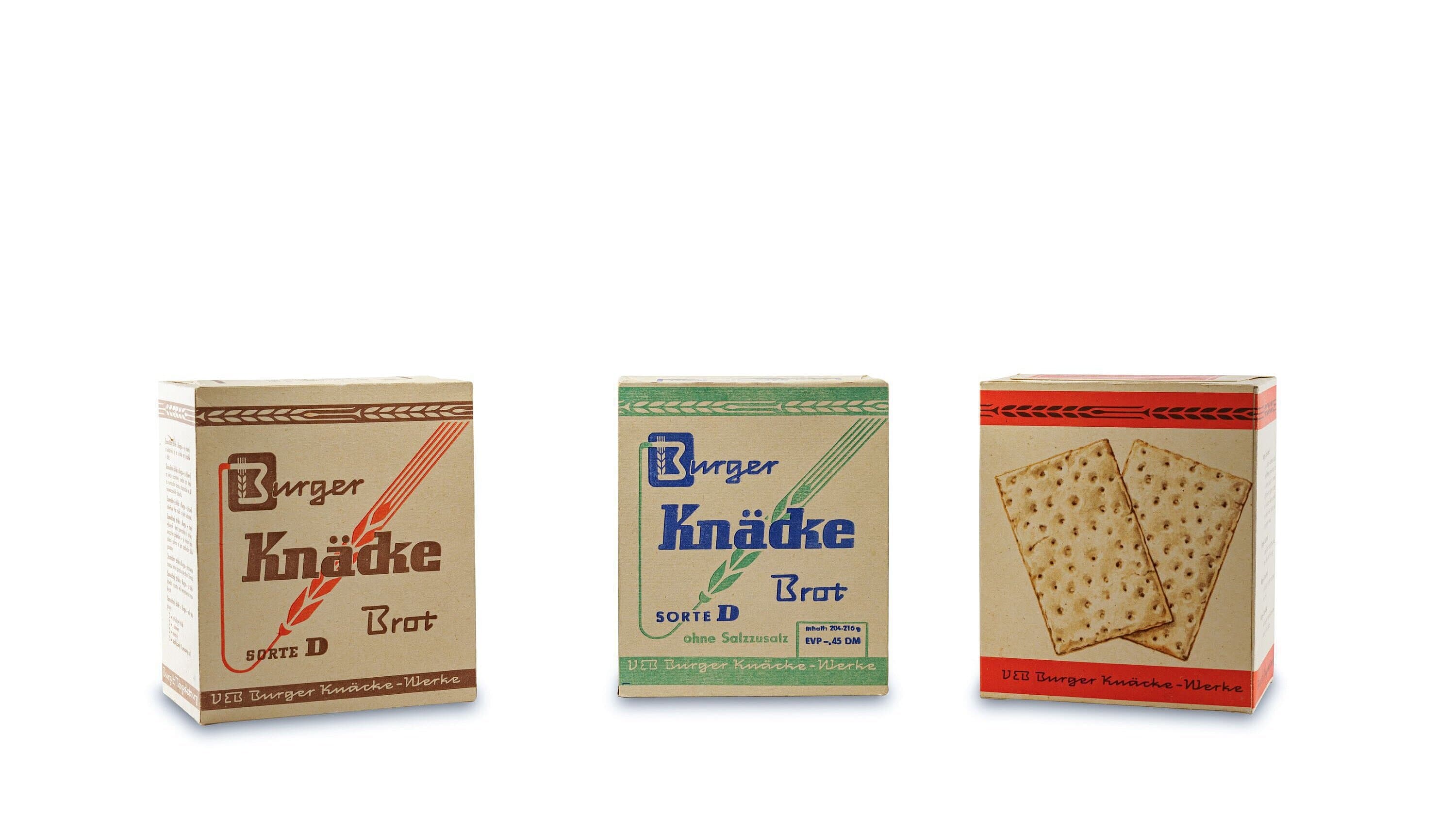 Paul Helmut Beckers Verpackung für das VEB Burger Knäcke-Werk. © Alexander Burzik