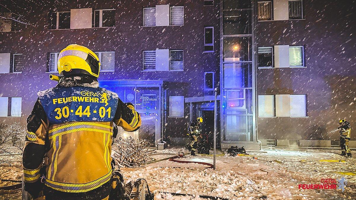 Feuerwehreinsatz bei einem Brand. © Brand- und Katastrophenschutz