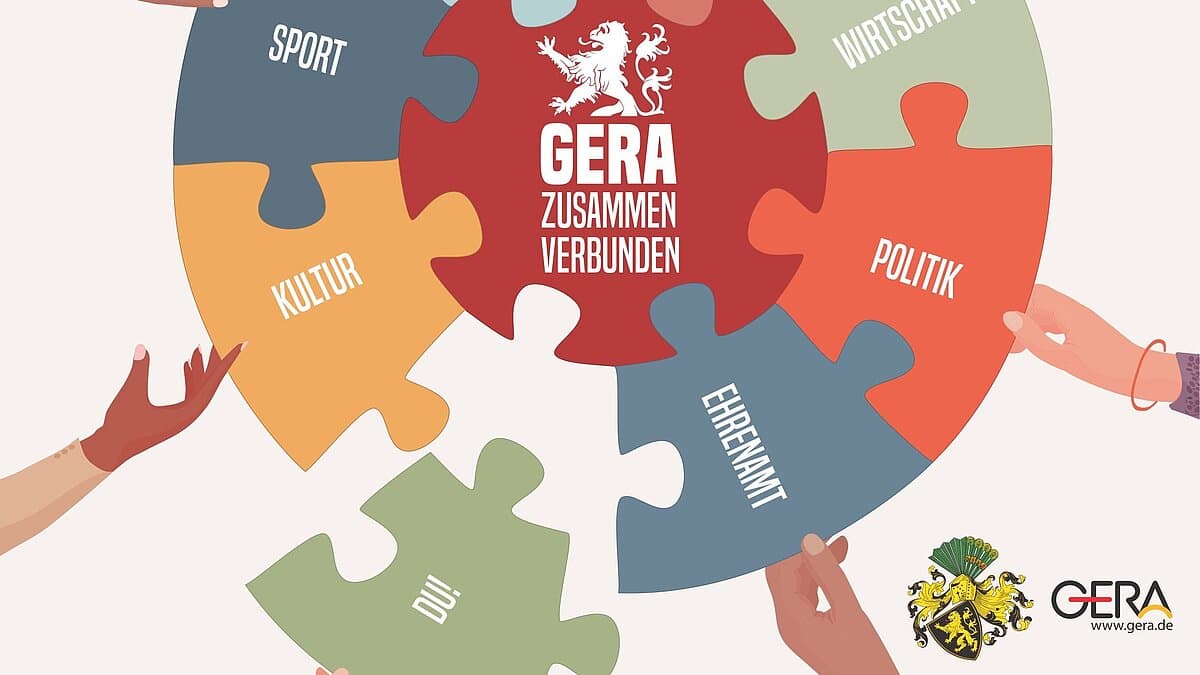 Logo Gera gemeinsam verbunden. © Stadt Gera