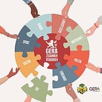 Logo Gera gemeinsam verbunden. © Stadt Gera