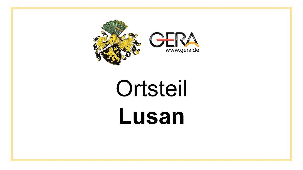 Das Kachelbild des Ortsteils Lusan.. © Stadt Gera