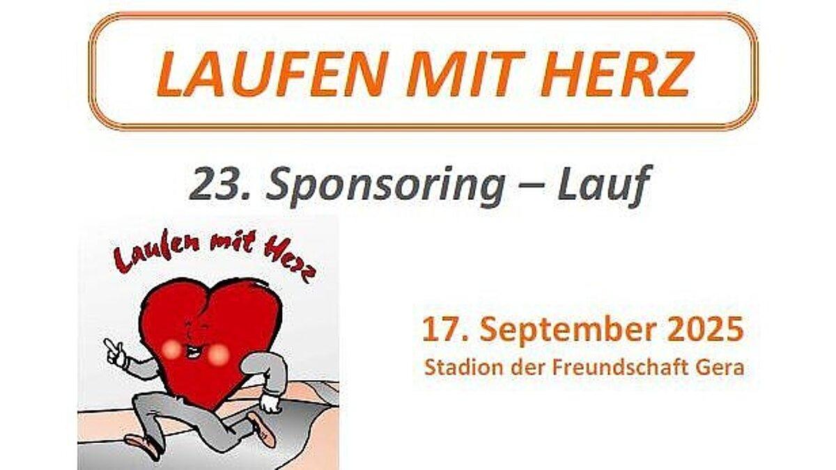 laufendes Herz als Zeichnung als Einladung zum Benefizlauf. © Laufen mit Herz