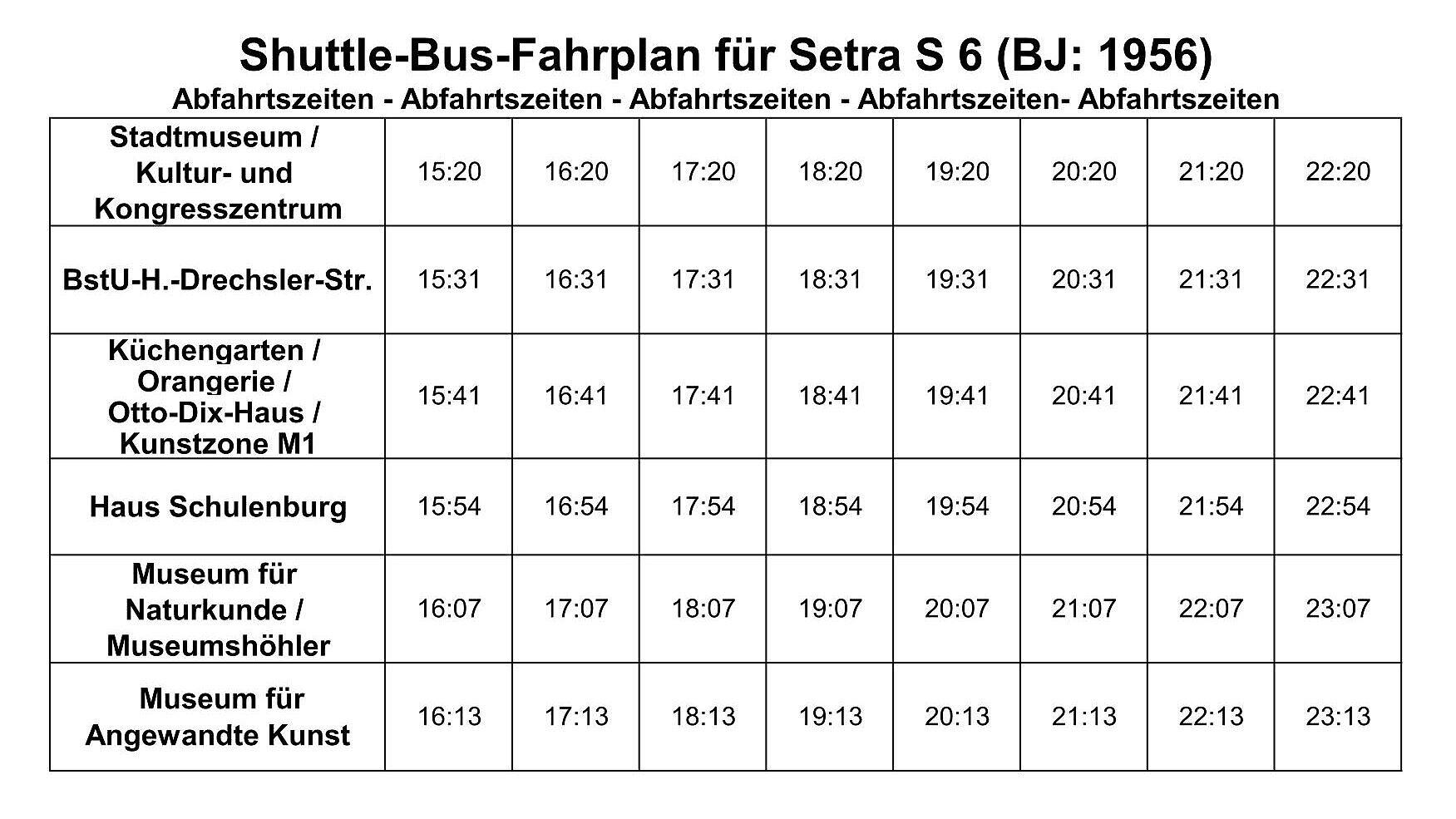 ShuttleFahrplan3-Museumsnacht. © Stadt Gera