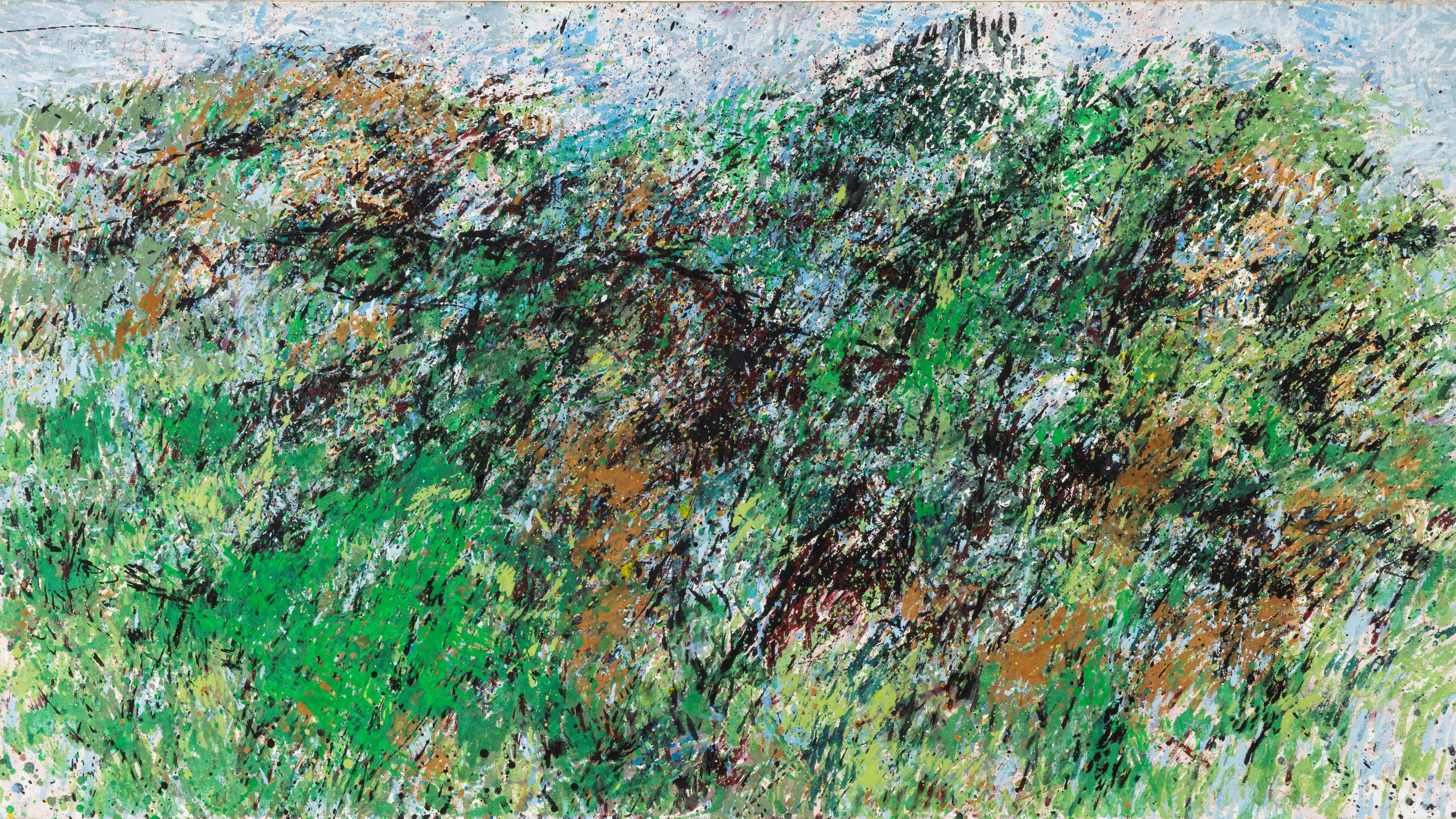 Ostthüringische Landschaft, 2009, Öl auf Leinwand. © Kunstsammlung Gera