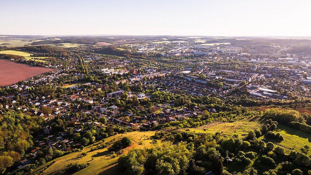 Der Blick auf die Stadt.. © Stadt Gera