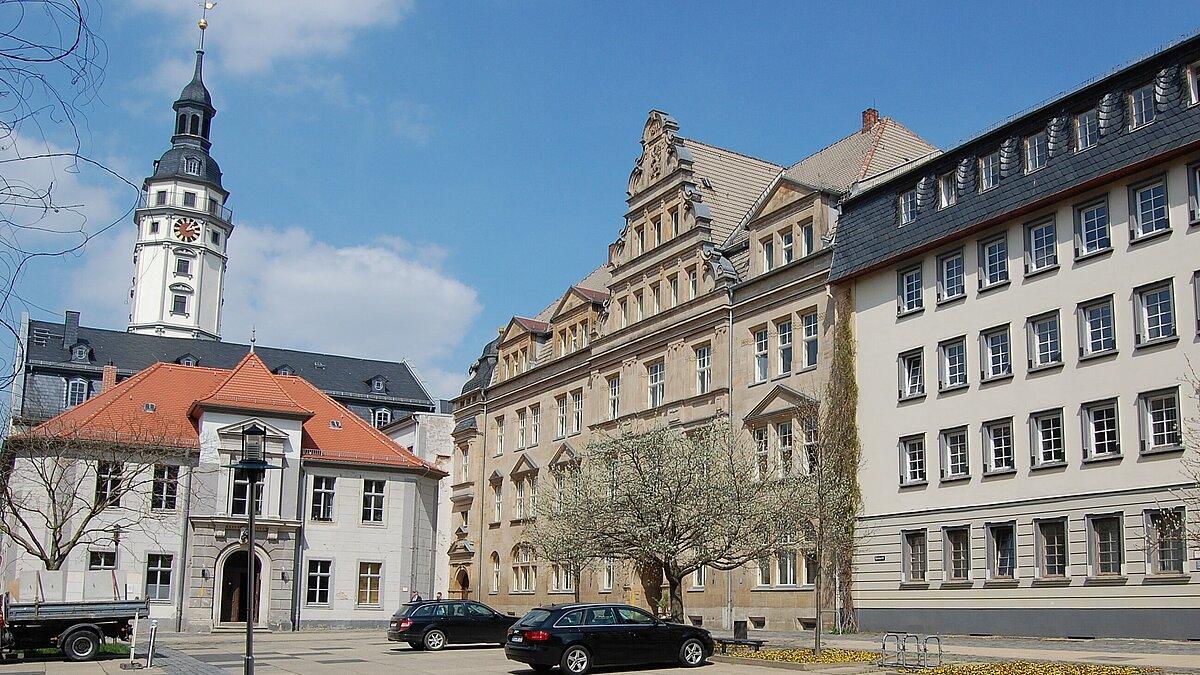 Das Rathaus ist über den Eingang am Kornmarkt zu erreichen. 