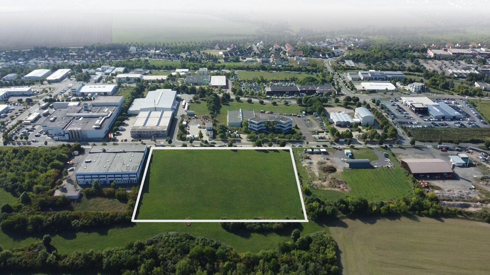 Drohnenbild Gewerbegrundstück Heinrich-Hertz-Straße