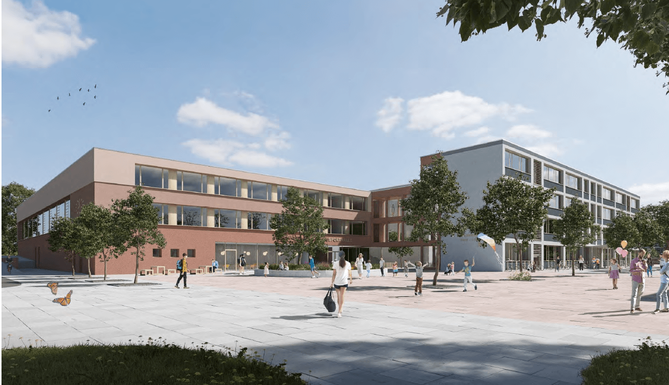 Der Entwurf für den künftigen Bildungscampus Lusan. © Hartmann und Helm Planungsgesellschaft mbH Weimar, Vitaminoffice Architekten BDA Erfurt